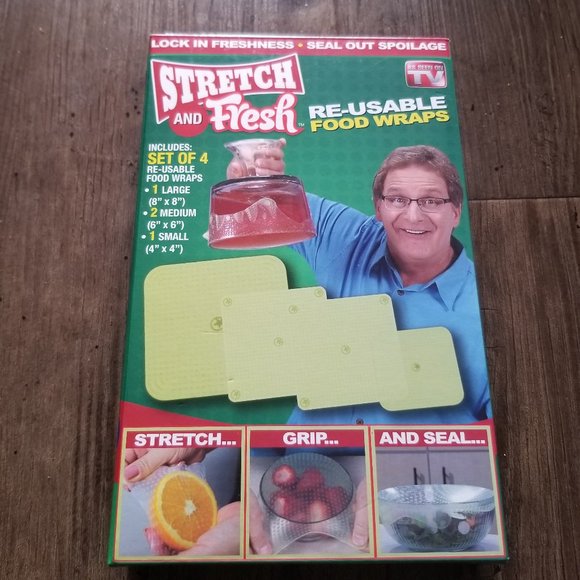 Stretch and Fresh Reusable Food Wrap - set of 4 - Picture 1 of 3